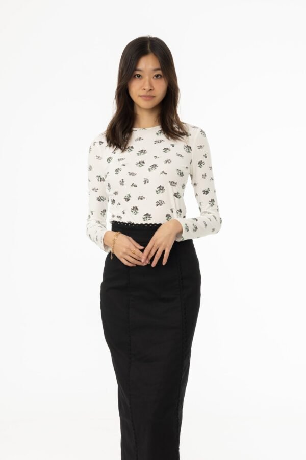 Black Floral Printed T-Shirt