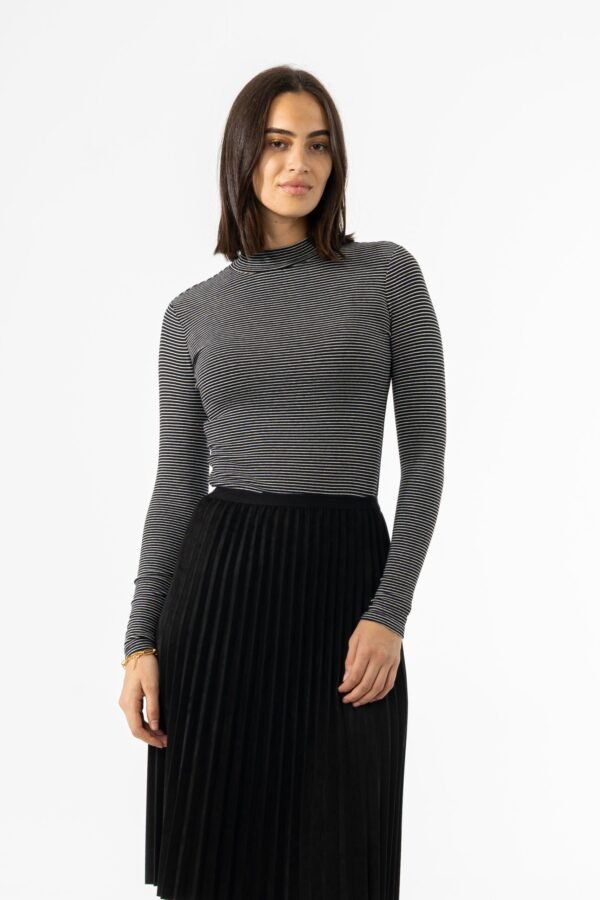 BlackStripedMockNeckTop-4.jpg Black Striped Mock Neck Top
