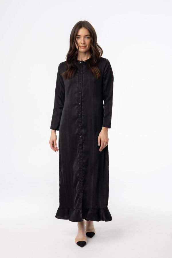 BlackStripedSilkButtonDownMaxi-2.jpg Black Striped Button Down Maxi